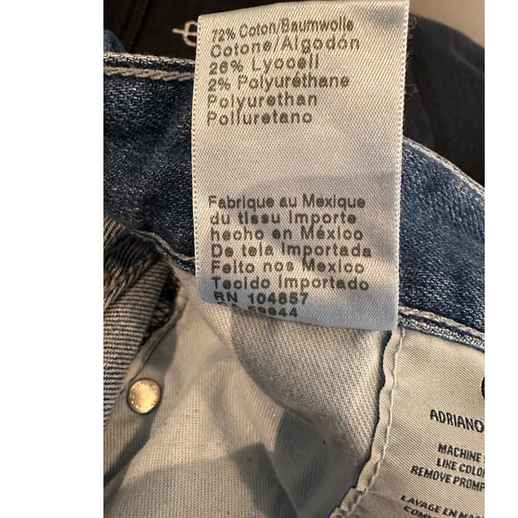 AG Adriano Goldschmied Ex-Boyfriend Slim Slouchy Slim Frayed raw hem sz 28R - Picture 10 of 10